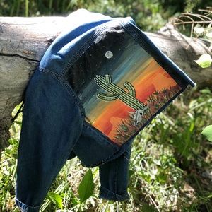 HAND PAINTED JEAN JACKET